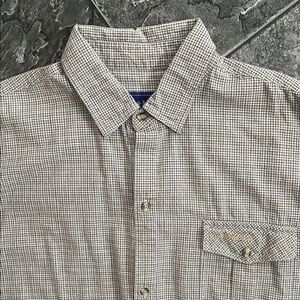 VINTAGE WESTBEACH Men's Short-sleeve Checkered Shirt Grunge Indie Skate Surf Y2K